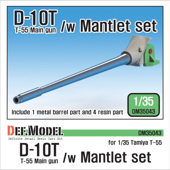 1/35 Soviet T-54/T-55 Tank D-10T 100mm Metal Barrel w/Mantlet for Tamiya kit #35257