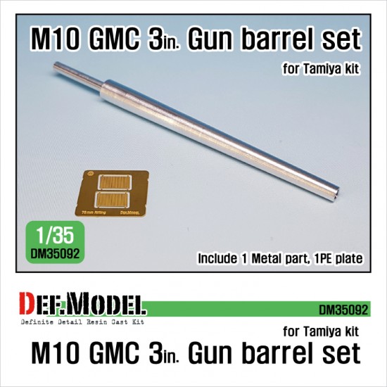 1/35 US M10 GMC 3in Metal Gun Barrel w/PE Rifling Part for Tamiya kits