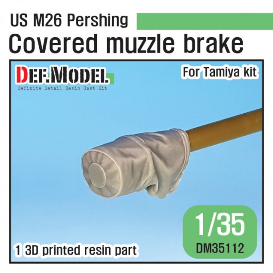 1/35 US M26 Pershing Muzzle Brake with Canvas Cover for Tamiya kits