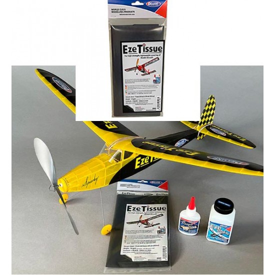 Eze Tissue Black (5 sheets, each: 75cm x 50cm) for Covering Model Aircraft