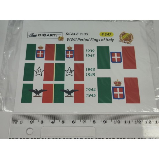 1/35 WWII Italian Flags (full colour, 2 sheets, bond)