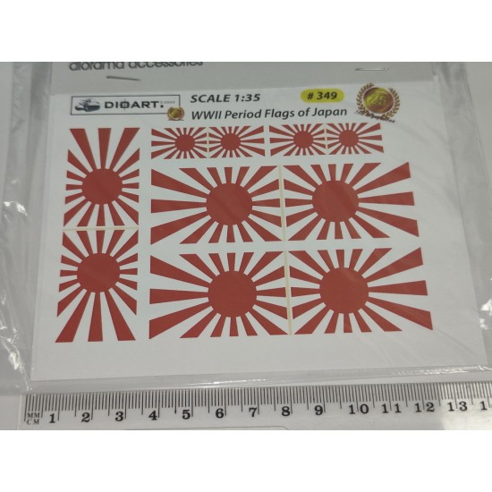 1/35 WWII Japanese Flags (full colour, 2 sheets, bond)