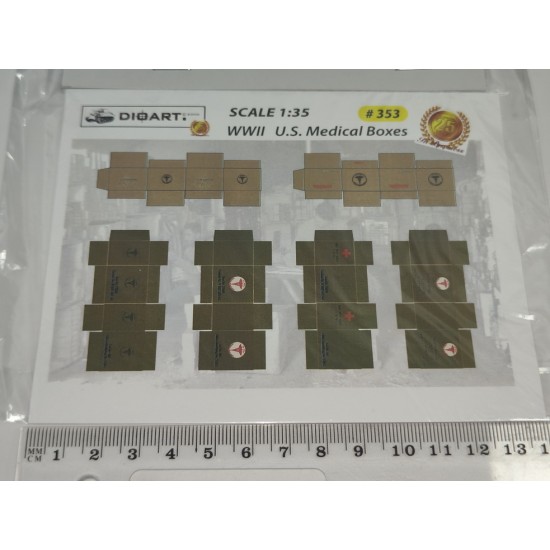 1/35 WWII US Medical Boxes (full colour, 2 sheets, bond)