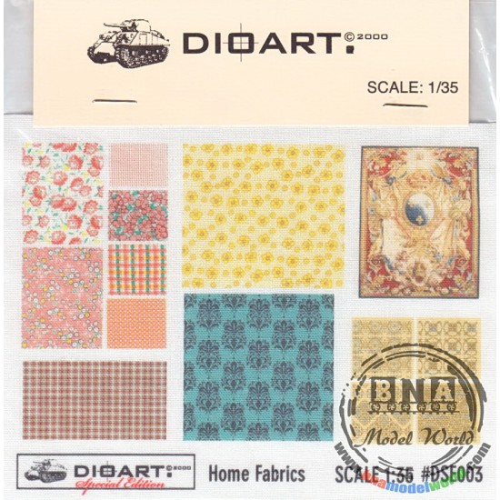 1/35 House fabrics (x1 sheet of cotton)