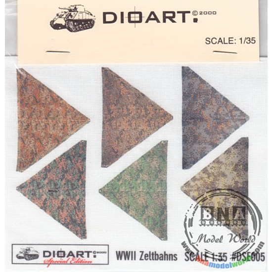 1/35 WWII Waffen SS Zeltbahn (x1 sheet of cotton)