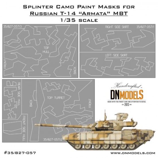 1/35 T-14 Armata MBT Splinter Camouflage Paint Masks