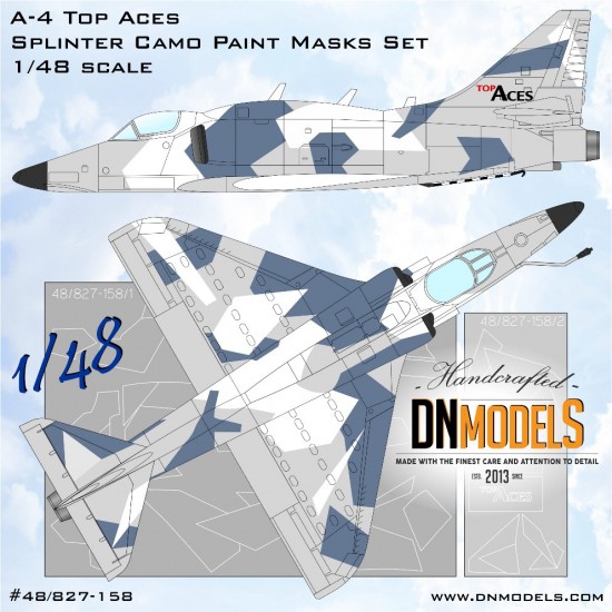 1/48 A-4 Top Aces Splinter Camouflage Paint Masks