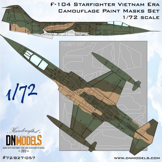 1/72 F-104 Starfighter Vietnam Era Camouflage Paint Masks