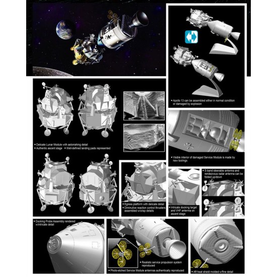 1/72 "Houston, we've had a problem" Apollo 13 CSM & LM (50th Ann.)