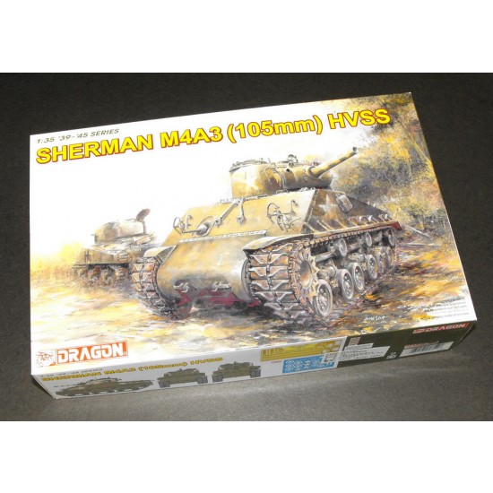 1/35 Sherman M4A3 w/105mm Howitzer Gun & HVSS 