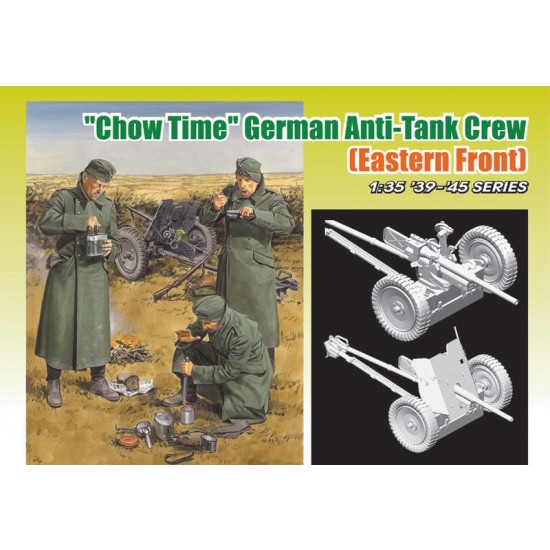 1/35 WWII "Chow Time" German Anti-Tank Gun Crew (Eastern Front)