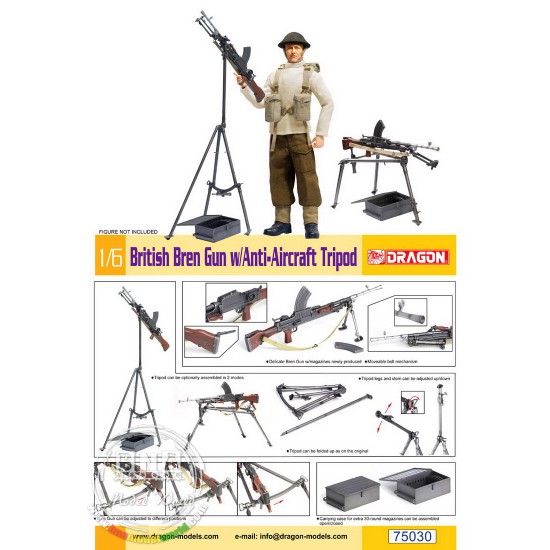 1/6 British Bren Gun w/Anti-Aircraft Tripod