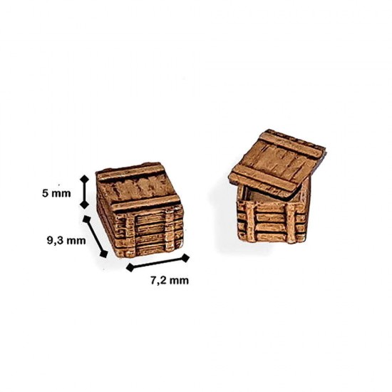 1/72 Ammo / Weapons Wooden Boxes Set #05