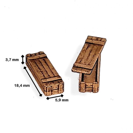 1/72 Ammo / Weapons Wooden Boxes Set #06