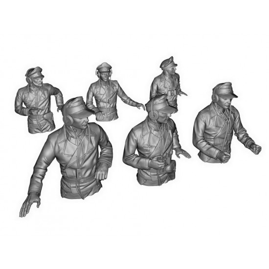 1/35 WWII German Tank Crew (6 busts)