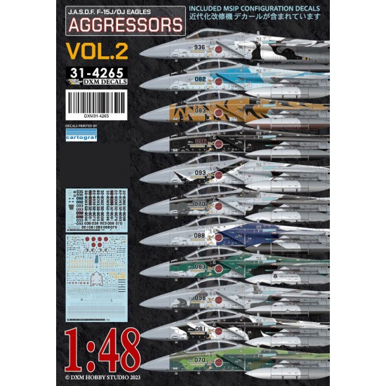 Decals for 1/48 JASDF Mitsubishi F-15J/DJ Aggressors Vol.2