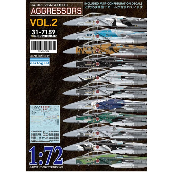 Decals for 1/72 JASDF Mitsubishi F-15J/DJ Aggressors Vol.2