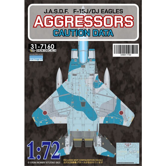 Decals for 1/72 JASDF F-15J/DJ Aggressors Caution Data