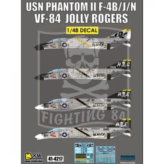 Decals for 1/48 USN F-4B/J/N VF-84 Jolly Rogers