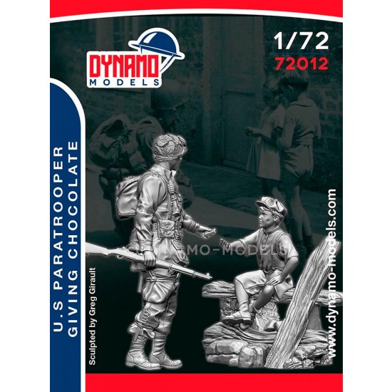 1/72 US Paratrooper and Young Kid Chocolate Time Set (2 figures)