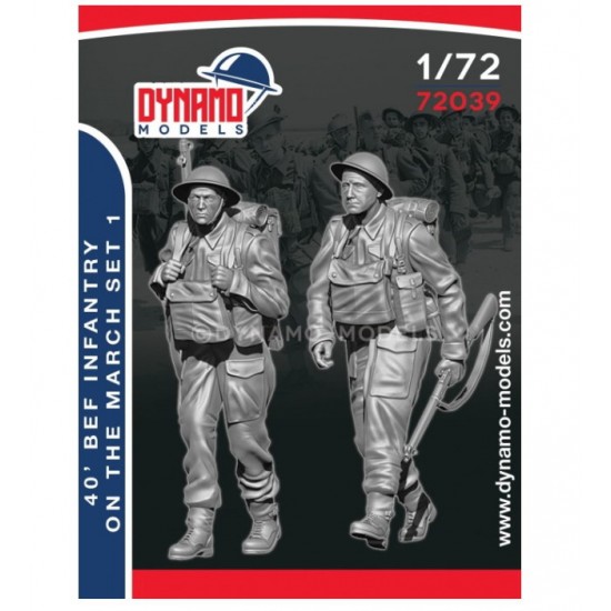 1/72 '40 BEF Infantryman Marching Set 1