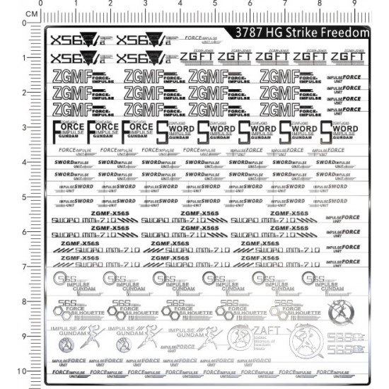 Metal Stickers for HG Strike Freedom Gundam