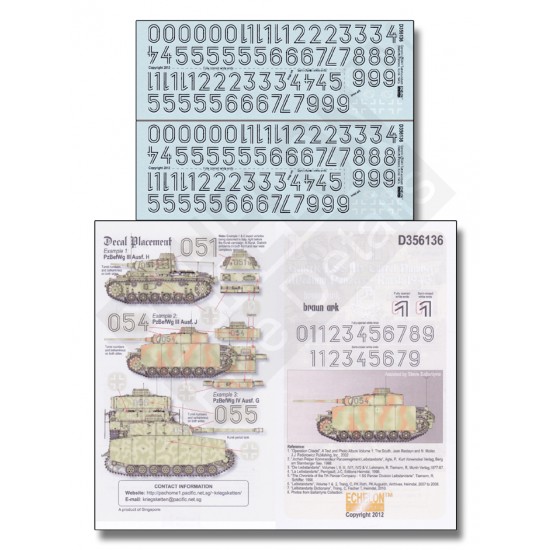 1/35 Generic LSSAH Turret Numbers for Medium Panzers - Kursk 1943 Decals