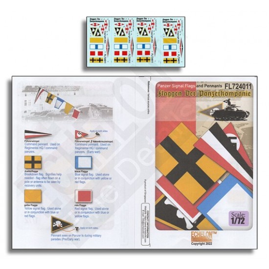 Decals for 1/72 WWII Panzer Signal Flags and Pennants