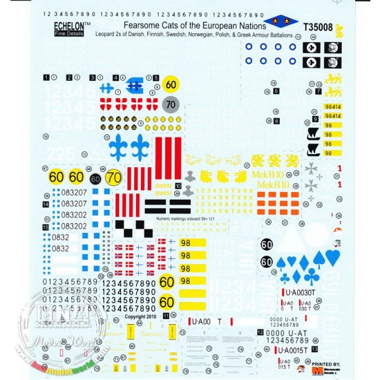 Decals for 1/35 Leopard 2: Fearsome Cats of the European Nations