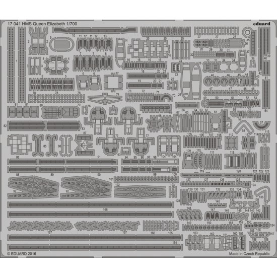 1/700 HMS Queen Elizabeth Detail Set for Trumpeter kit #05794 (1 Photo-Etched Sheet)