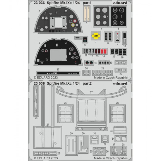 1/24 Supermarine Spitfire Mk.IXc Detail Set for Airfix kits