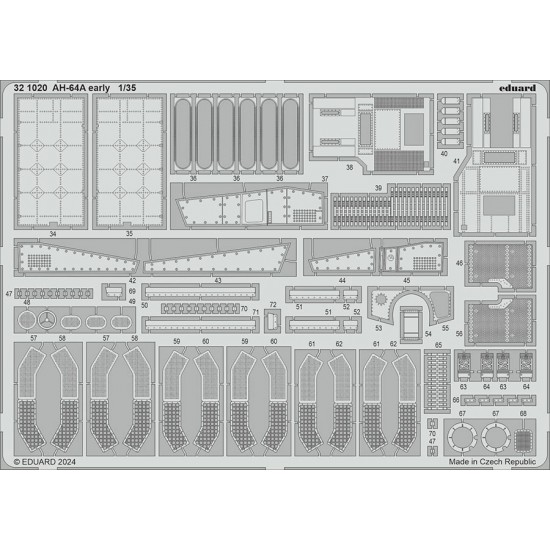 1/35 Boeing AH-64A Apache Early PE Sheets for Trumpeter kits