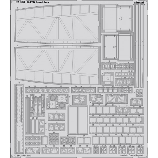 1/32 Boeing B-17G Flying Fortress Bomb Bay Detail-up Set for HK Models kit