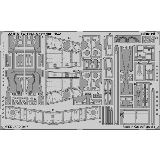 1/32 Fw 190A-8 Exterior Photo-Etched Set for Revell Models