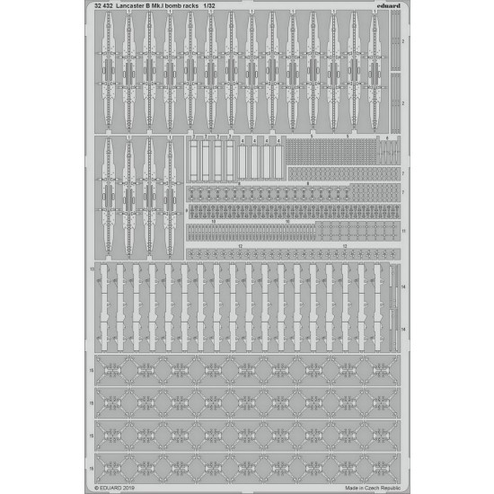 1/32 Avro Lancaster B Mk.I Bomb Racks Detail Set for Hong Kong Models