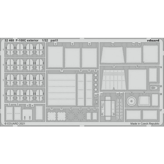 1/32 F-100C Super Sabre Exterior Detail Set for Trumpeter kits