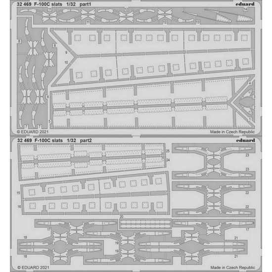 1/32 F-100C Super Sabre Slats Detail Set for Trumpeter kits