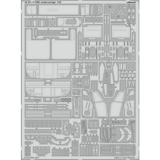 1/32 F-100C Super Sabre Undercarriage Detail Set for Trumpeter kits