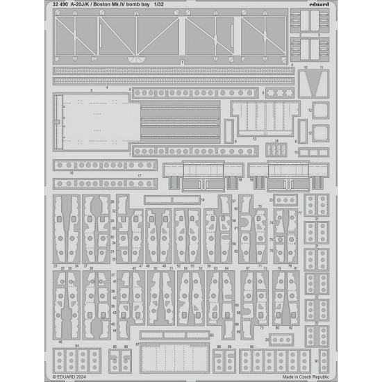 1/32 Douglas A-20J/K Havoc / Boston Mk.IV Bomb Bay Photo-etched set for HK Model kits