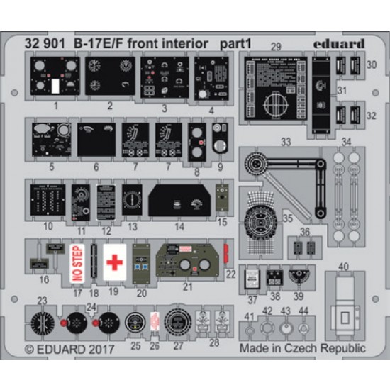 1/32 Boeing B-17E/F Flying Fortress Front Interior Detail Set for Hong Kong Models (2PE) 