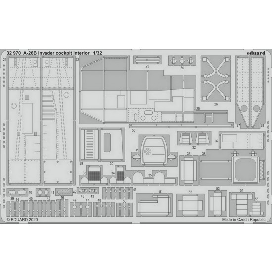 1/32 Douglas A-26B Invader Cockpit Interior Detail Set for HobbyBoss kits