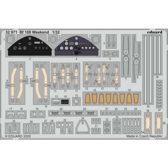 1/32 Messerschmitt Bf 108 Taifun Weekend Edition Detail Set for Eduard kits