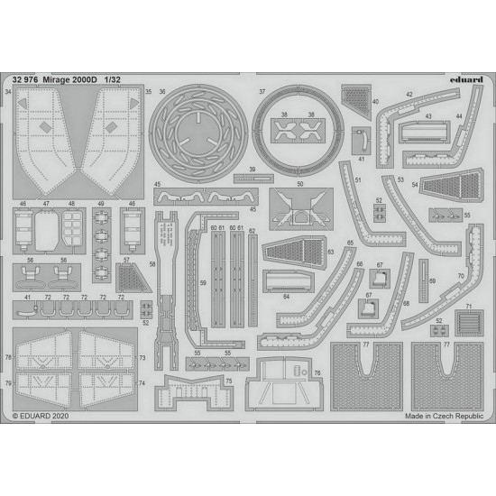 1/32 Dassault Mirage 2000D Detail Set for Kitty Hawk kits