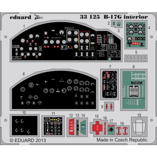 1/32 Boeing B-17G Flying Fortress Interior Detail Set for HK Models kit