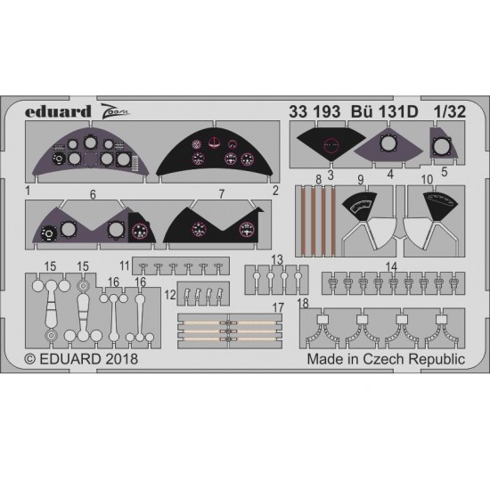 1/32 Bucker Bu 131D Detail Set for ICM kits