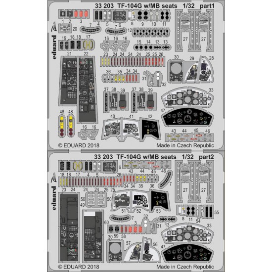 1/32 TF-104G Starfighter w/MB Seats Detail Set for Italeri kits