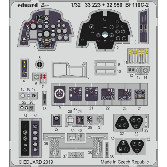 1/32 Messerschmitt Bf 110C-2 Detail set for Revell kits