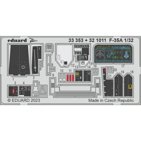 1/32 Lockheed Martin F-35A Lightning II Detail Set for Trumpeter kits