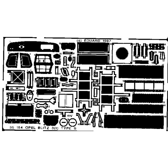 Photoetch for 1/35 Opel Blitz 3(t) Type S for Italeri kit