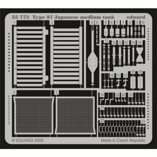 Photoetch for 1/35 JGSDF Type 97 Japanese Medium Tank for Tamiya kit